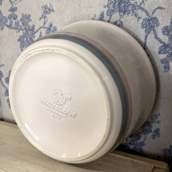 Vintage Pfaltzgraff Sunrise Pink & Blue Stoneware Everything Bowl - Picture 5 of 6